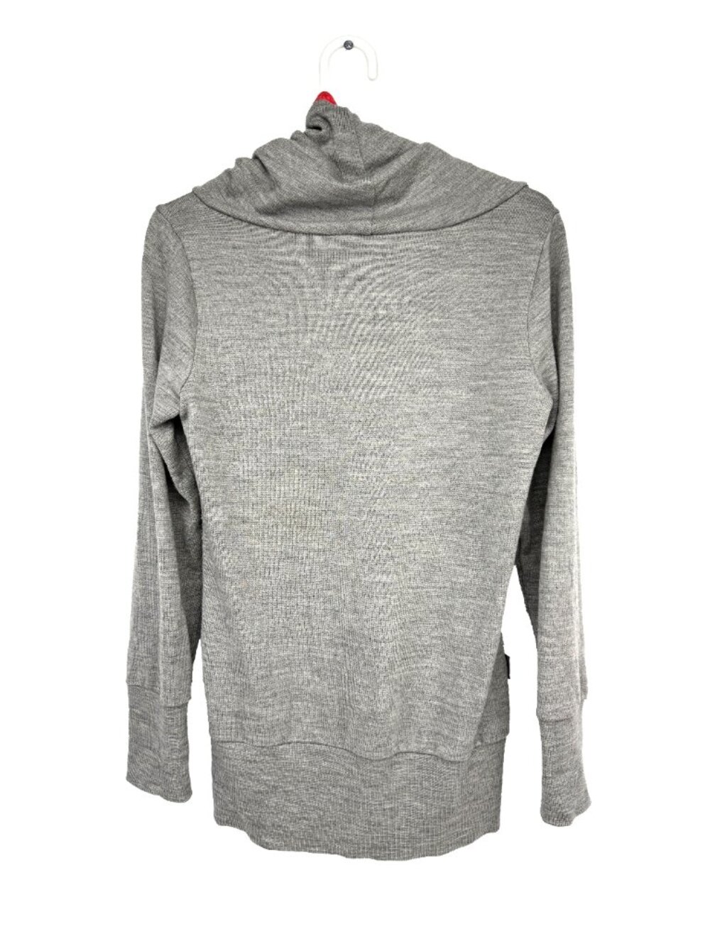 ICEBREAKER Merino Wool Boreal Heather Gray Grapefruit Cowl Neck Sweater Topβ M - Picture 4 of 5